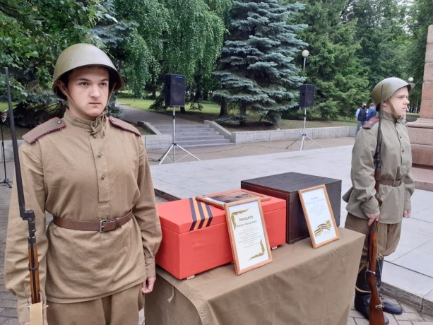 В Башкортостане прошла церемония прощания с красноармейцами, найденными поисковиками