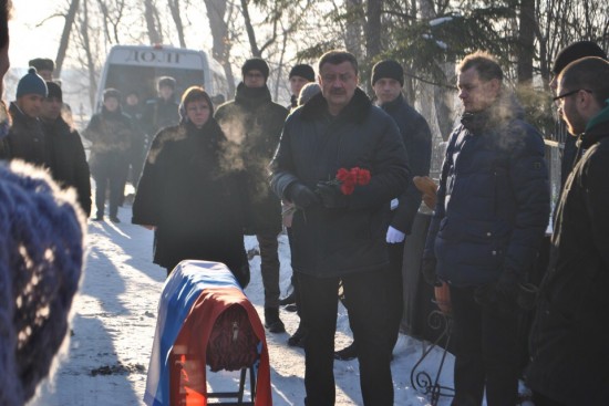 Церемония захоронения старшины Василия Мацкова прошла в Челябинске