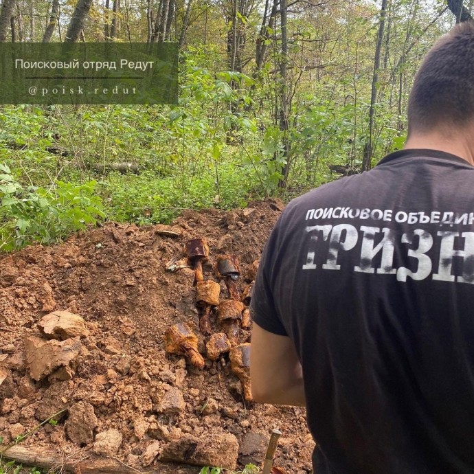 Девять красноармейцев обнаружили поисковики отряда «Редут» в Духовщинском районе