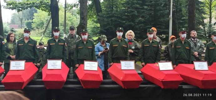 В Ельне проводили в последний путь 219 бойцов и командиров Красной армии