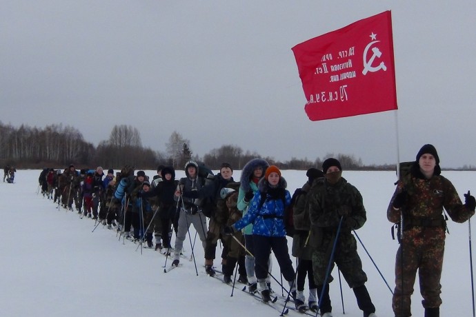 Поисковый отряд «Кречет» провел лыжный поход «Знамя Победы» в Тюменской области
