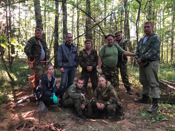Представители поискового отряда «Подольск» нашли останки четырёх красноармейцев