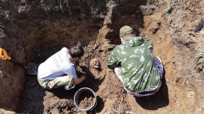 Поисковики обнаружили захоронение мирных жителей близ деревни Моглино Псковской области