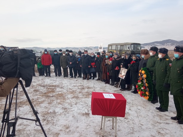 В Бурятии прошла церемония захоронения останков сержанта Сапунова Михаила Ивановича