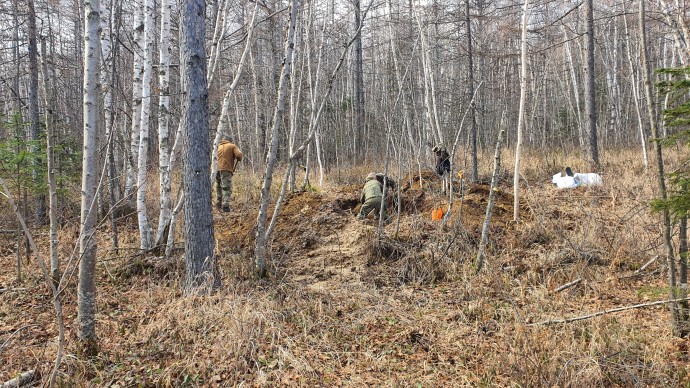 В Смирныховском районе Сахалинской области обнаружены останки красноармейца