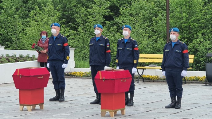На воинском мемориале с.Победино прошло захоронение останков бойцов Красной Армии погибших во время 