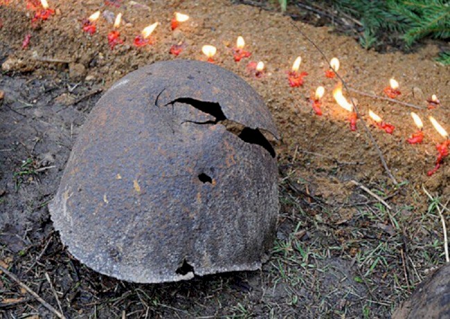 Почепским ПО «Дружина» на Брянщине были обнаружены останки бойца Красной Армии