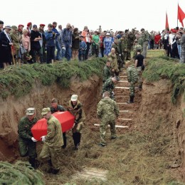 В деревне Веригино Зубцовского района были преданы земле останки 202 советских солдат